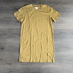 Madewell NW‎ T-Shirt Dress Size Small Green Minimalist Tomboy Athleisure Casual